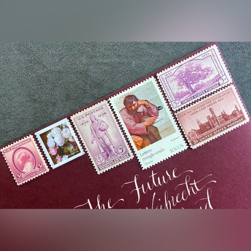 Vintage Postage Stamps for Wedding Invites